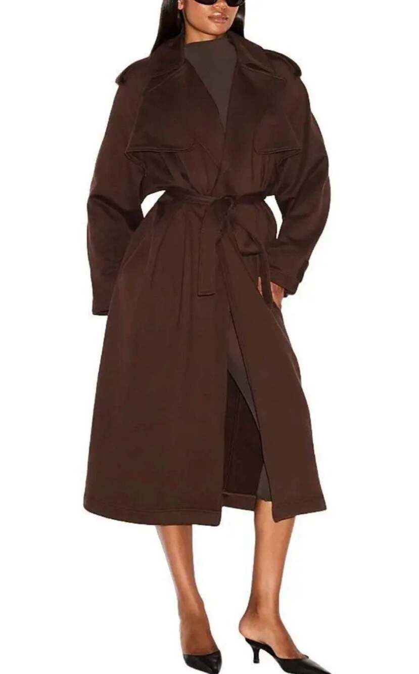 Sold Out SKIMS Trench Coat Boyfriend Fleece